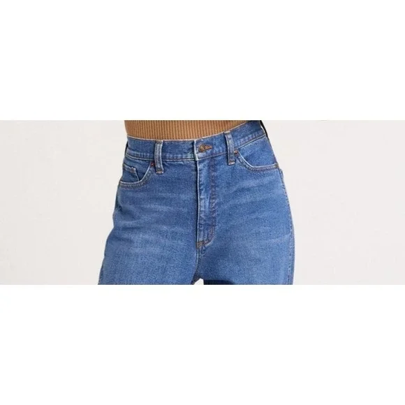 Scoop Womens Stovepipe Jeans Size 12 Medium Wash High Rise Straight Leg Stretch - Picture 6 of 7